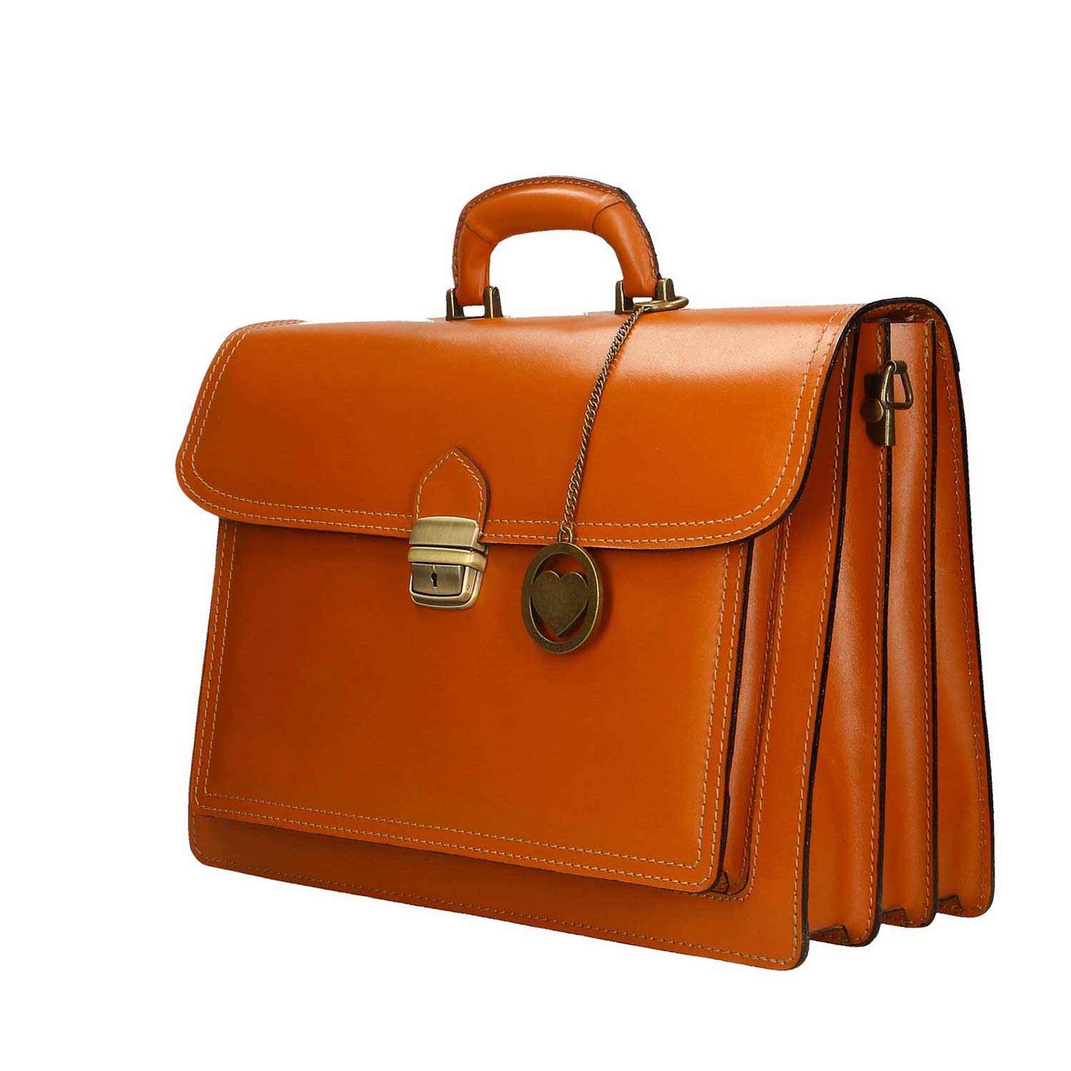 Men's Leather Business Bag, Briefcase, 24 Hour Office Document Holder - 39x30x18 cm - 7008 