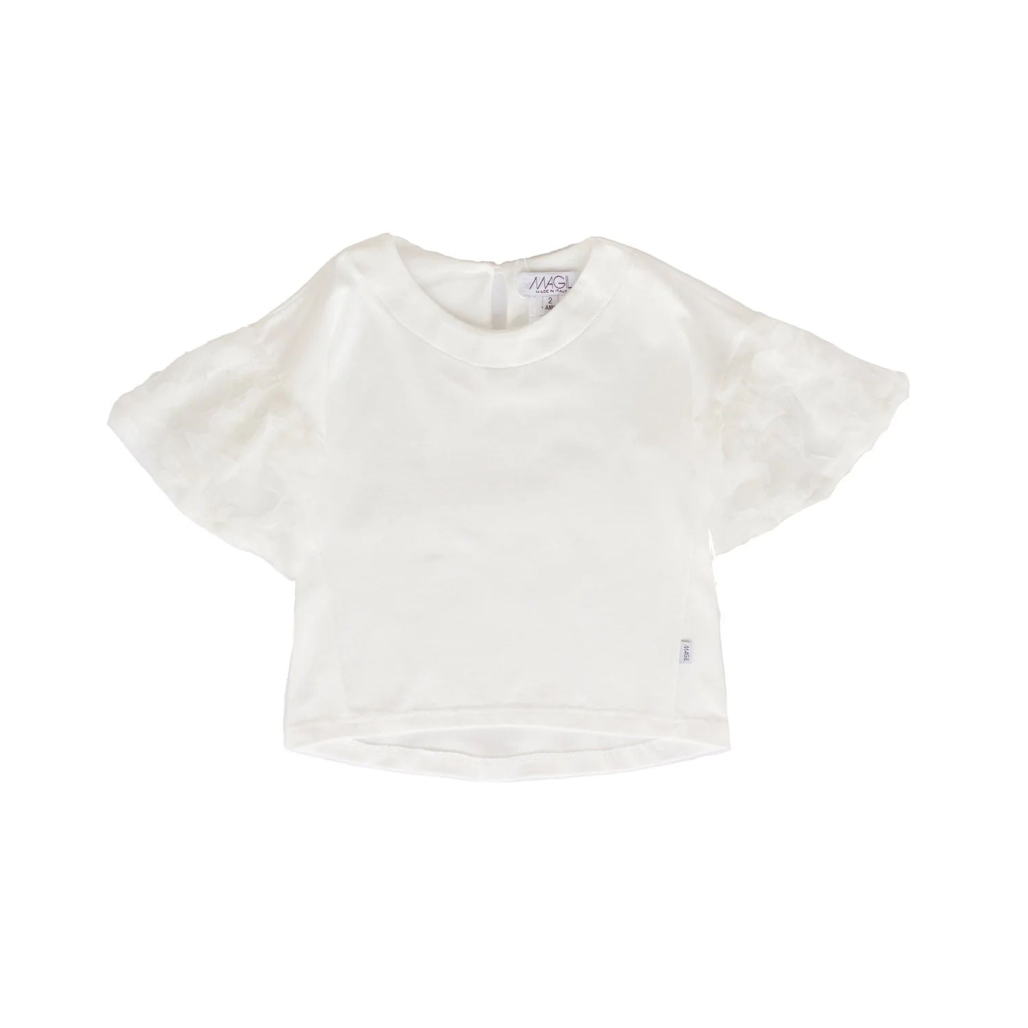 T-SHIRT MANICA TESSUTO PETALI