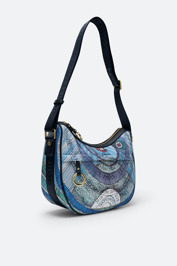 Hobo Crossbody Maya Planetarium Aquamarine small