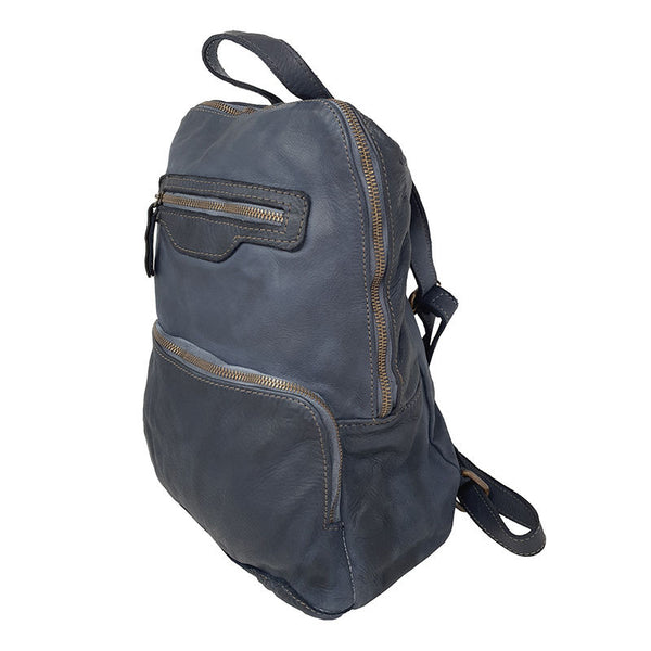 Women's Vintage Style Soft Leather Shoulder Backpack - 27x33x12 Cm - K023 