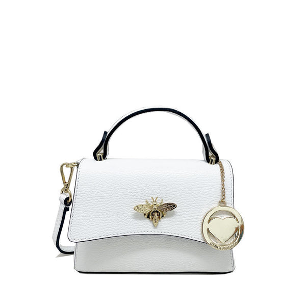 Small Women's Leather Clutch Bag with Bee Closure - Taormina k061 