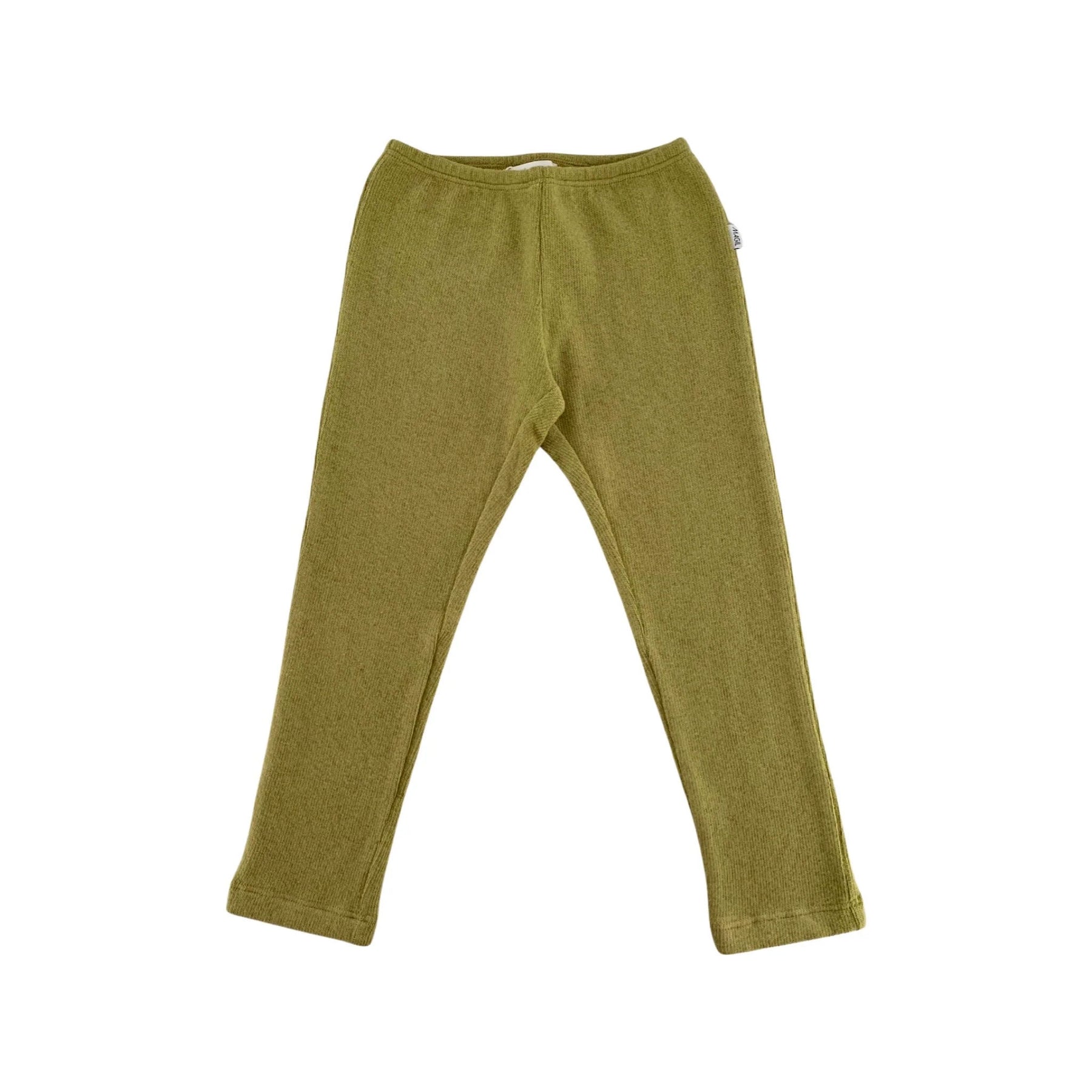 LIME GREEN WARM COTTON LEGGINGS