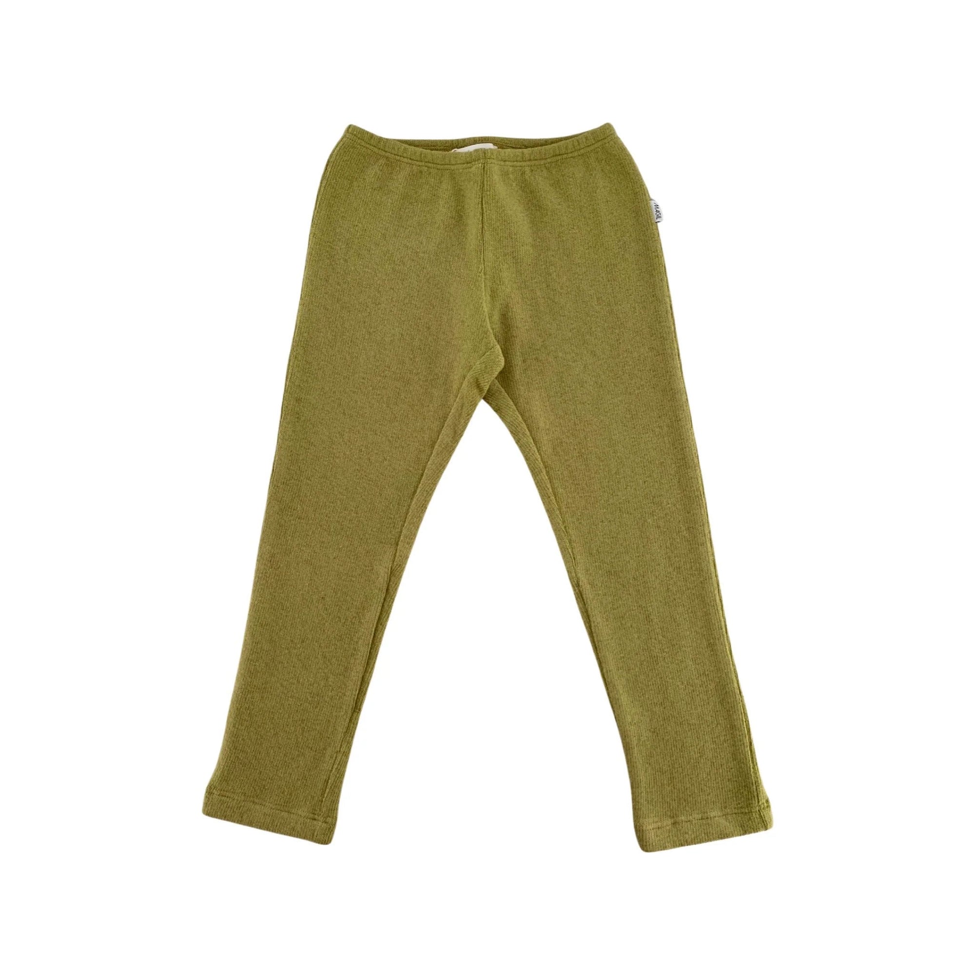 LIME GREEN WARM COTTON LEGGINGS