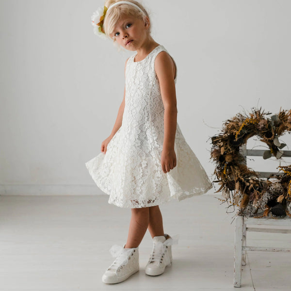 WHITE LACE DRESS