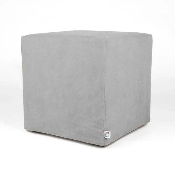 CUBE 55, Cotton Cube Footrest Pouf with Feet 55x55 h 42