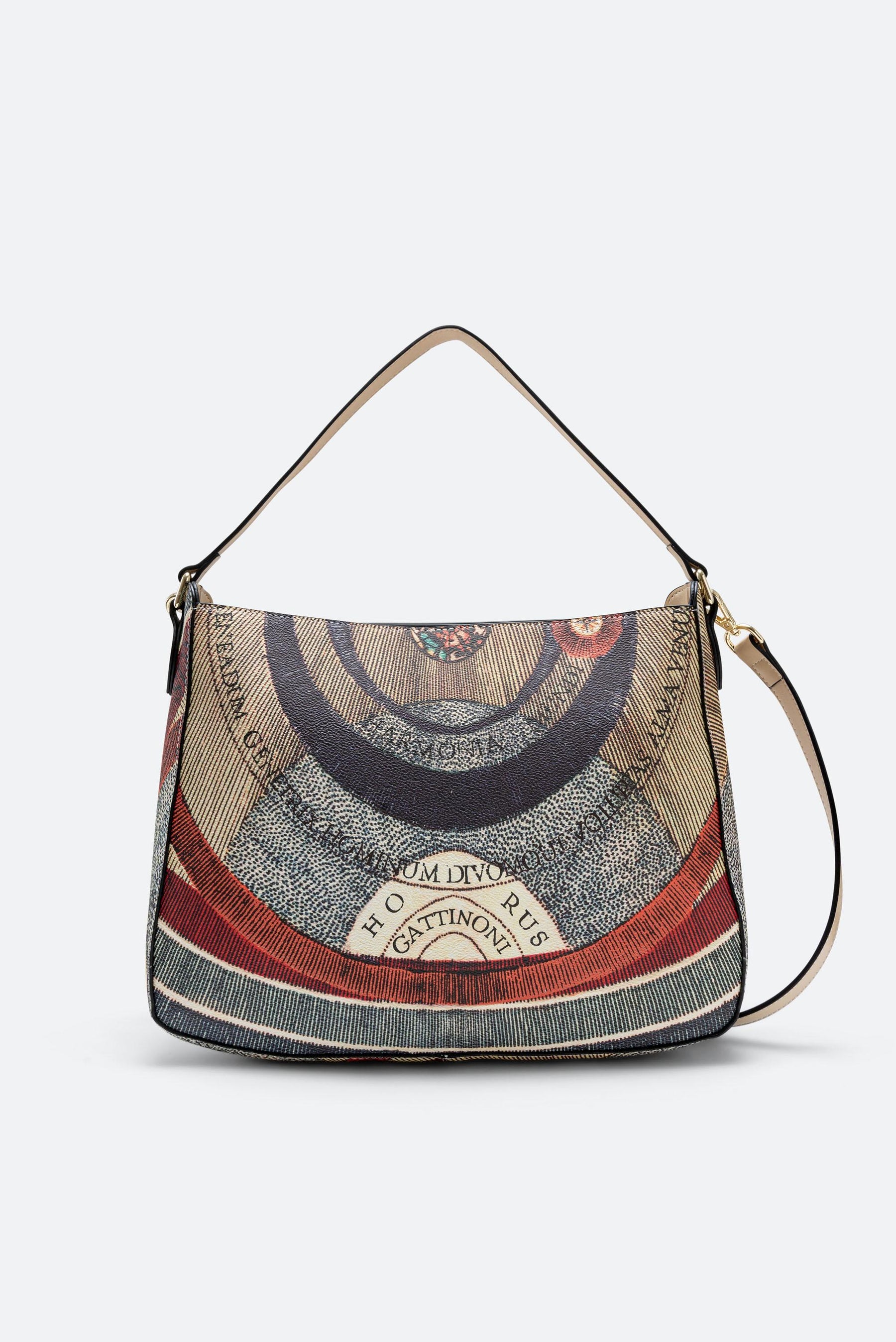 Medium Planetarium Classic Hobo Bag Beige Leather Finishing