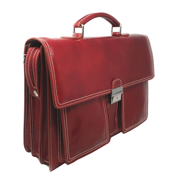 Large Briefcase Work Bag Men's Document Holder Leather Briefcase - 43x30x11 Cm - G1010 
