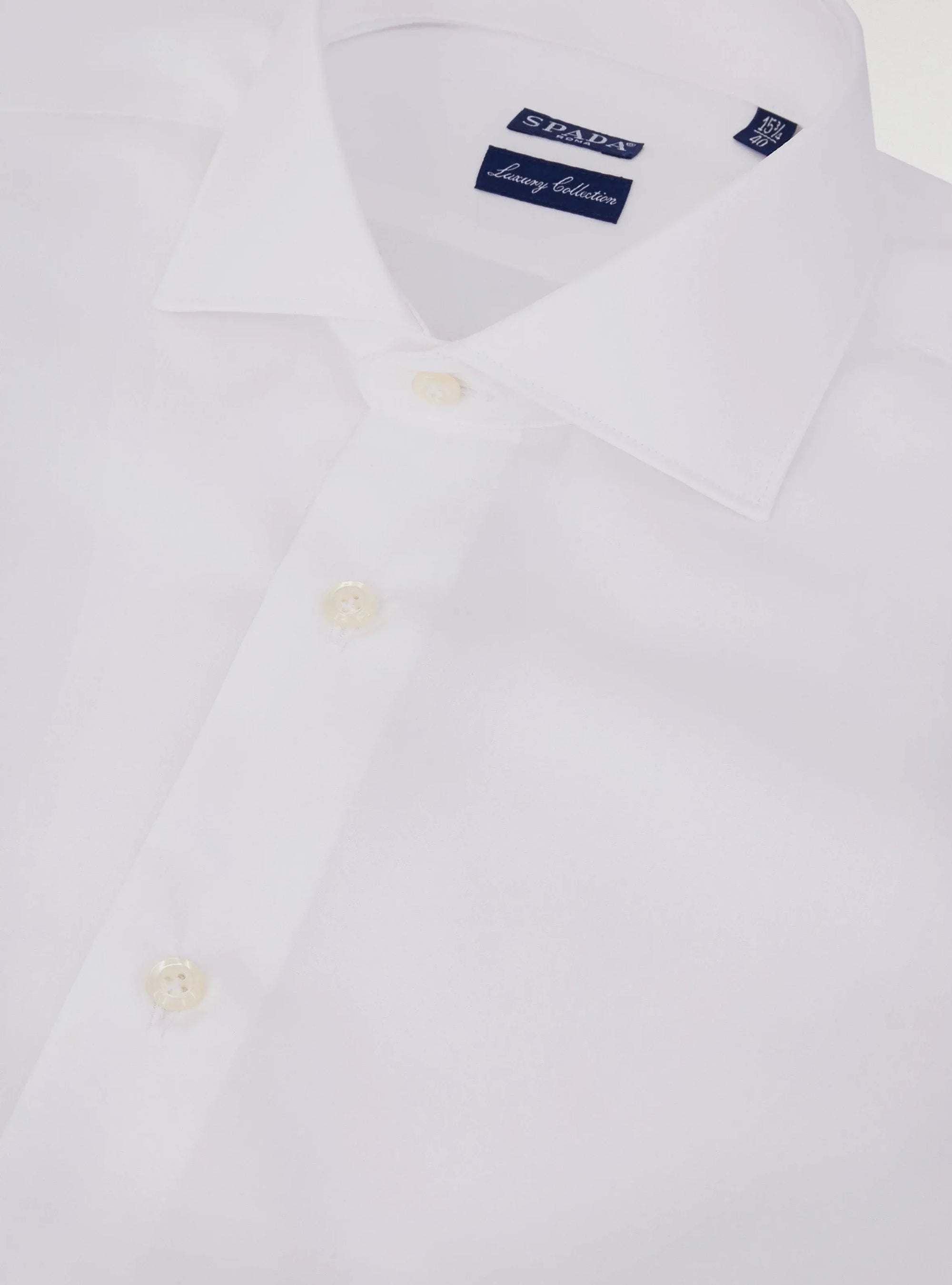 Plain cotton French collar shirt
