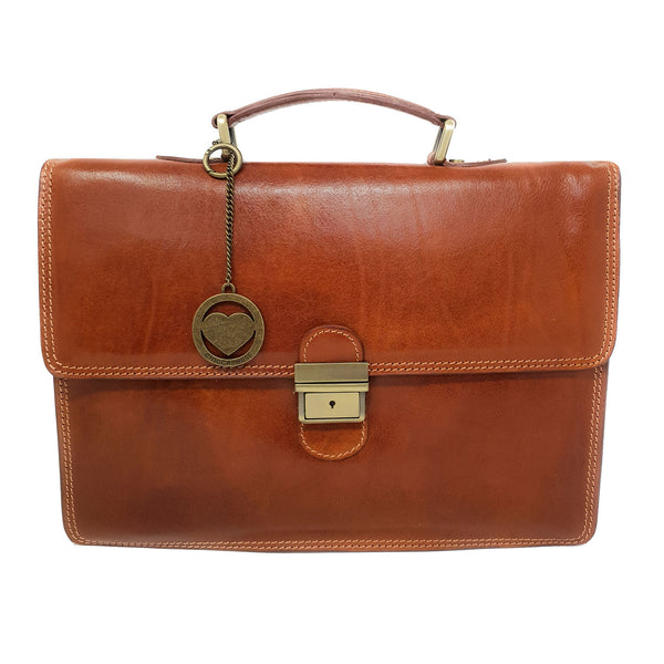 24 Hour Work Bag Men's Document Holder Leather Briefcase - 39x29x8 Cm - G904 