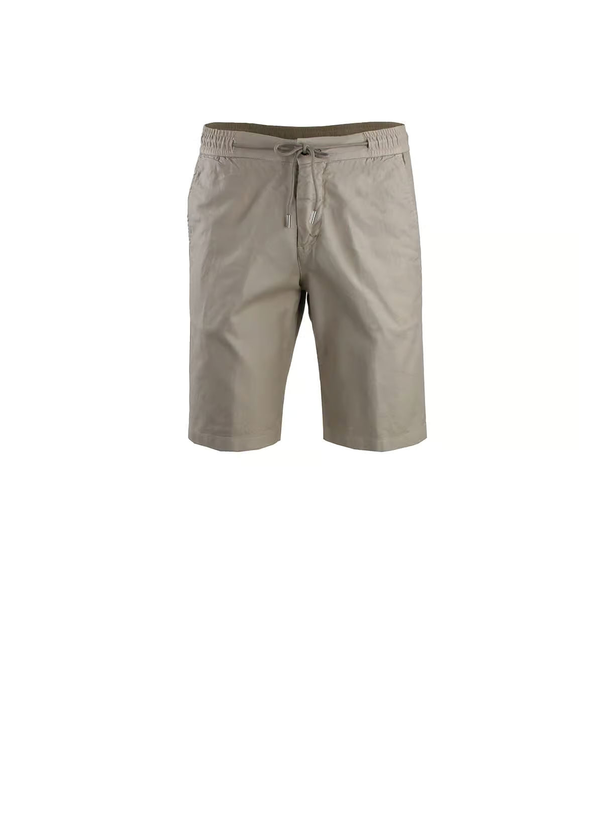 BERMUDA SHORTS WITH DRAWSTRING IN HERRINGBONE FABRIC