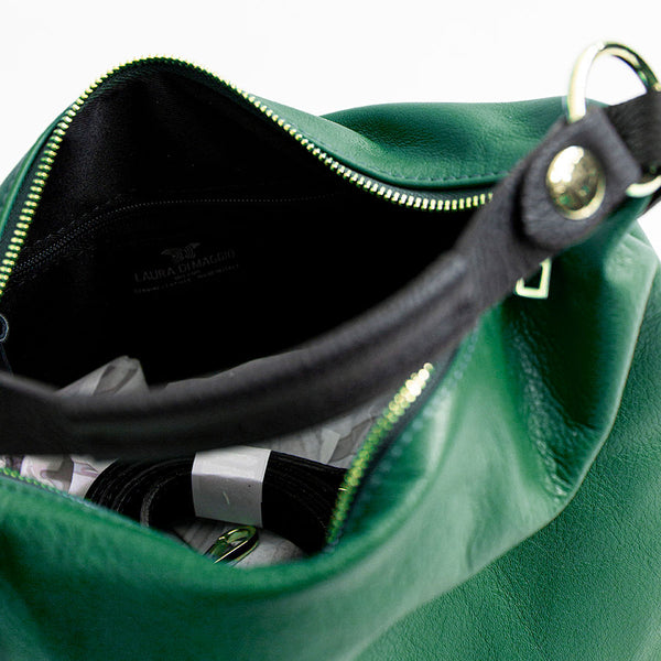 DEMY IT - Green nappa leather bag