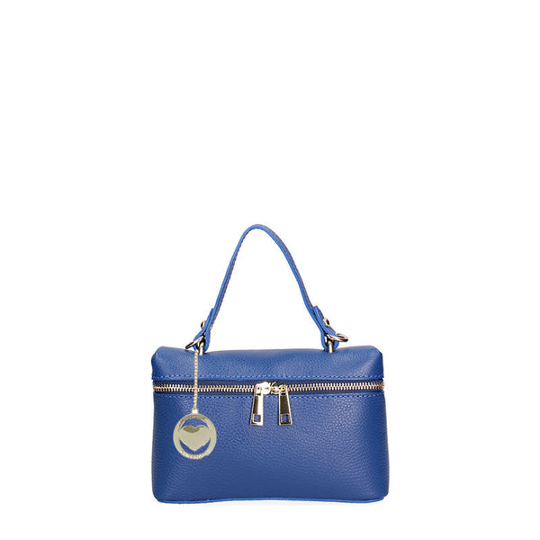 Women's Small Leather Clutch Bag with Double Zip Closure - 07160. 