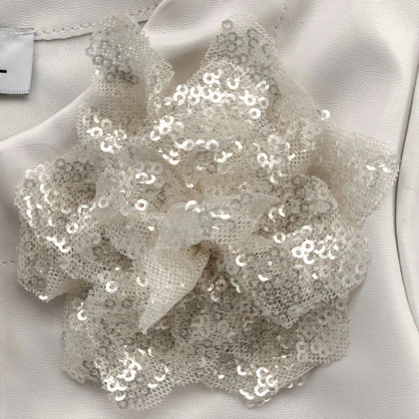 WHITE ECO-LEATHER JACKET