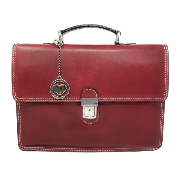 24 Hour Work Bag Men's Document Holder Leather Briefcase - 39x29x8 Cm - G904 