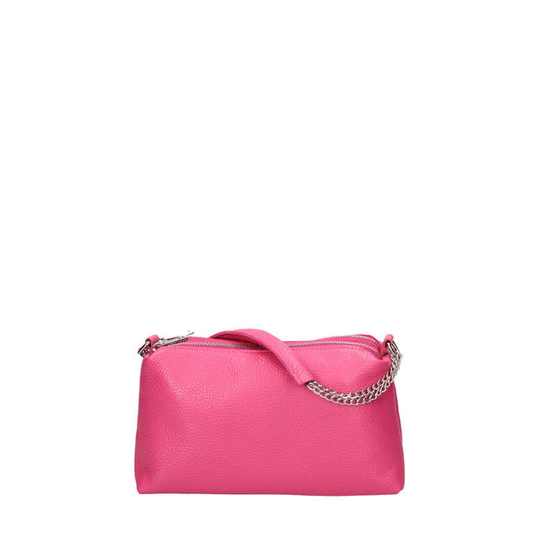 Small clutch bag with chain and double zip - 7141. 