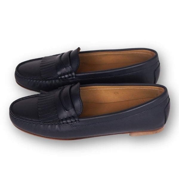 MastroDomenico Women's Handmade Moccasins - Black Sapphire