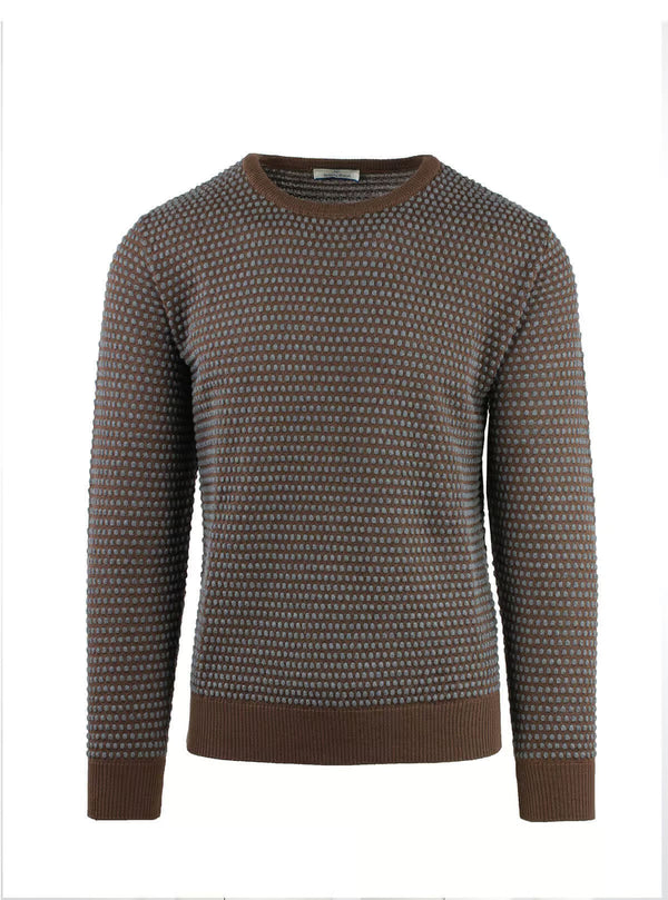 HAZELNUT STITCH CREW NECK