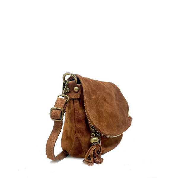 Women's Suede Leather Shoulder Clutch Bag - 80057. 