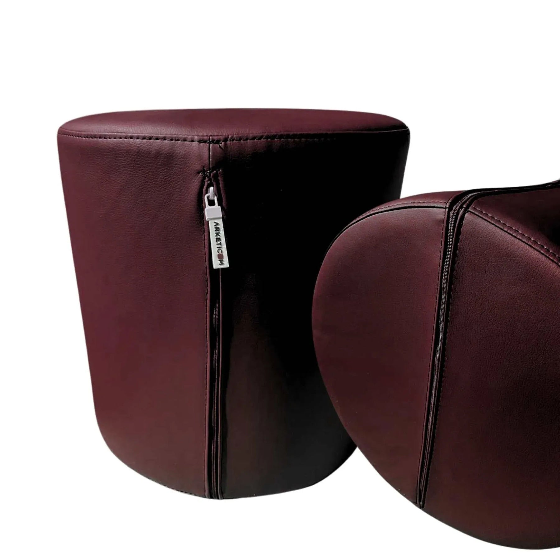 COVER CHILL ECO 55, Cylinder Pouf Cover in Eco-Leather 55x42