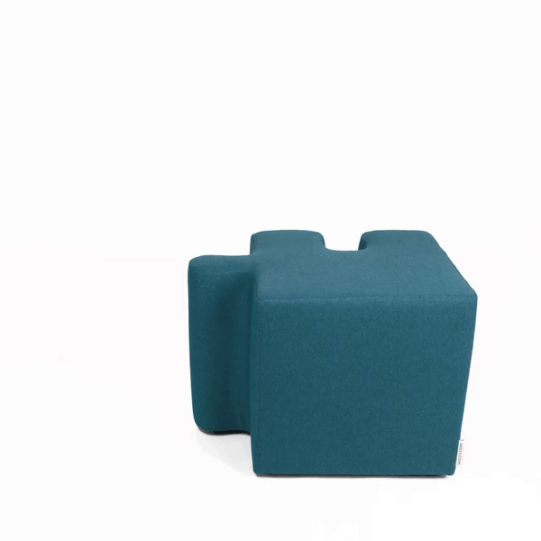 PUFFLE, Pouf Puzzle Poggiapiedi Modulare in Cotone
