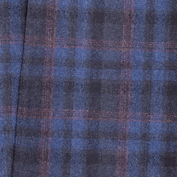 Blue and red checked vest
