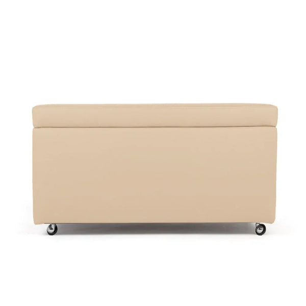 PANDORA 84 ECO SWING, Panca Pouf Contenitore Rettangolare in Ecopelle con Ruote 84x42 h42