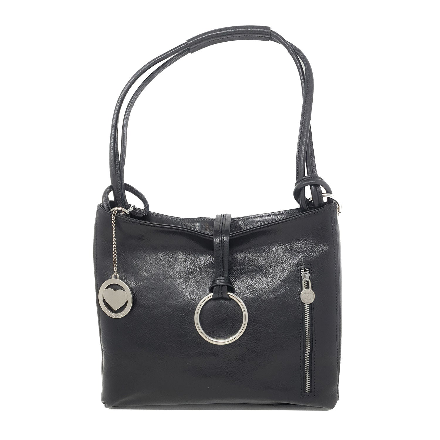 Women's Shoulder Bag in Soft Genuine Leather Made in Italy - 33x26x11 Cm - G095 