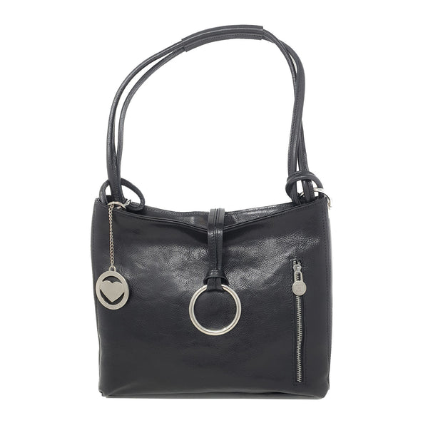 Women's Shoulder Bag in Soft Genuine Leather Made in Italy - 33x26x11 Cm - G095 