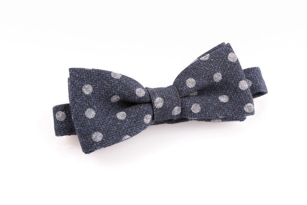 Pure wool polka dot bow tie