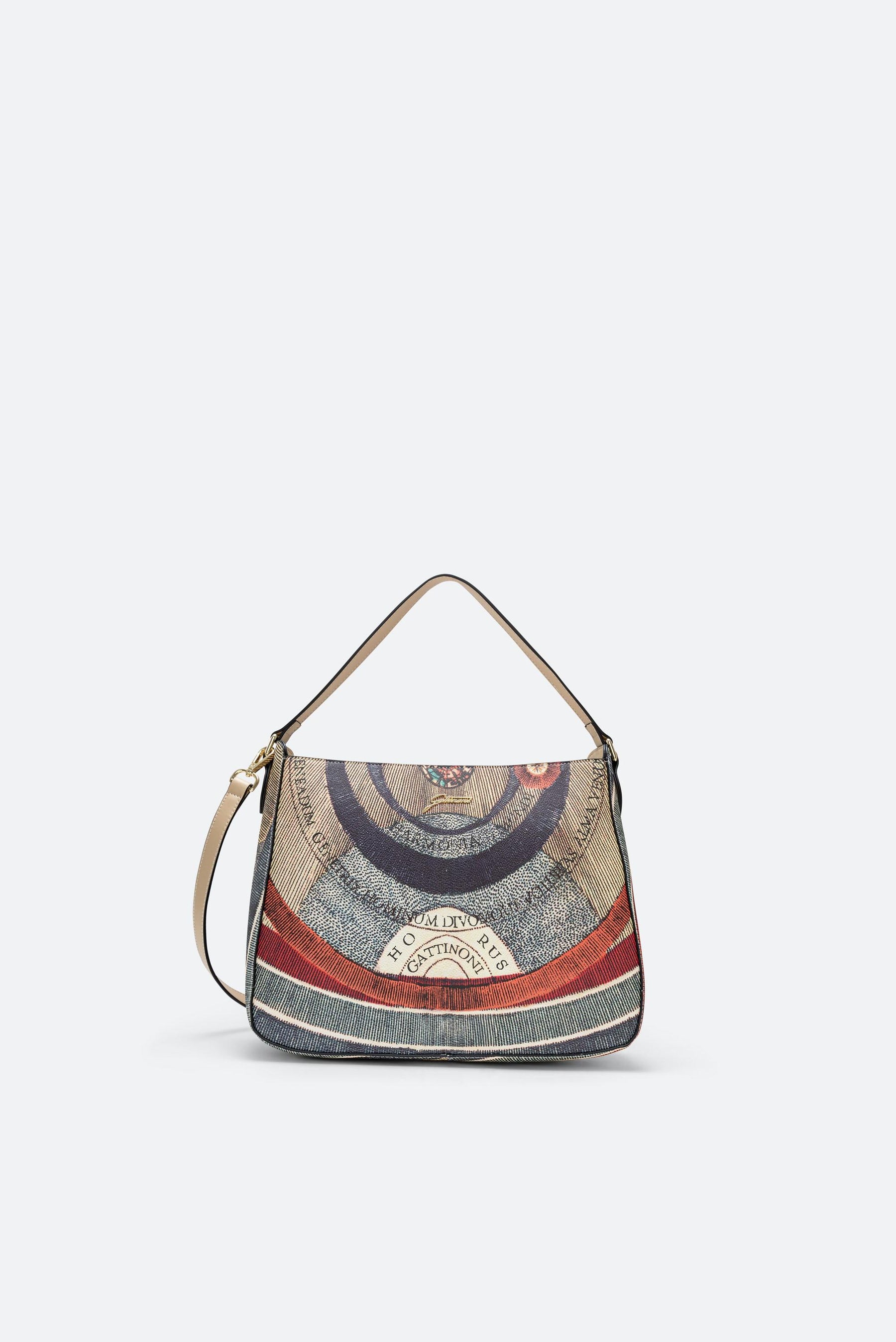 Medium Planetarium Classic Hobo Bag Beige Leather Finishing