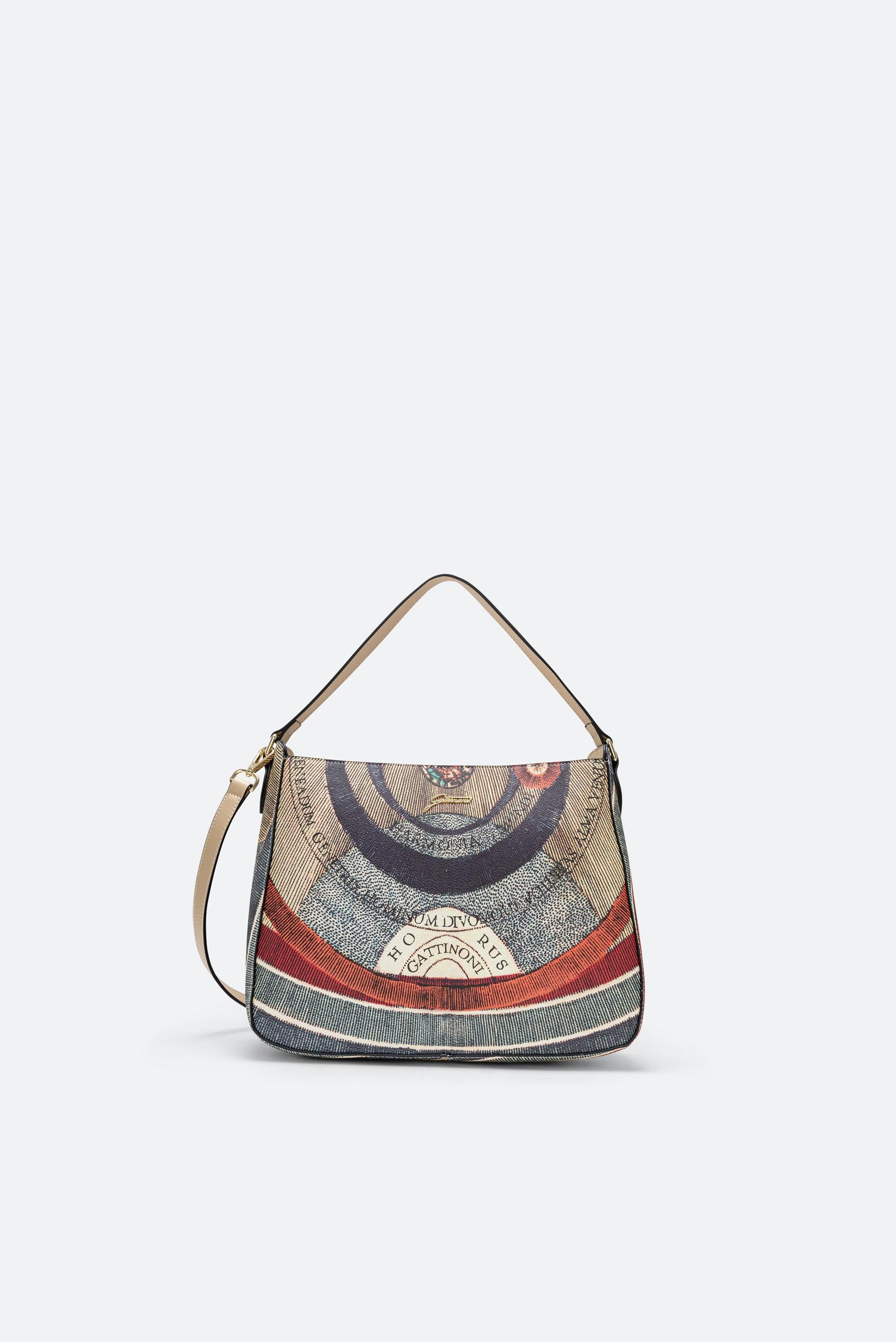 Medium Planetarium Classic Hobo Bag Beige Leather Finishing