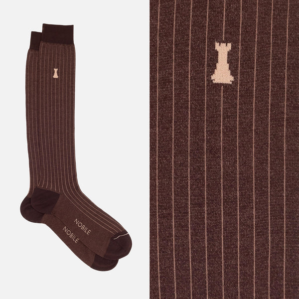 Julius Caesar - Long sock with very fine ribs