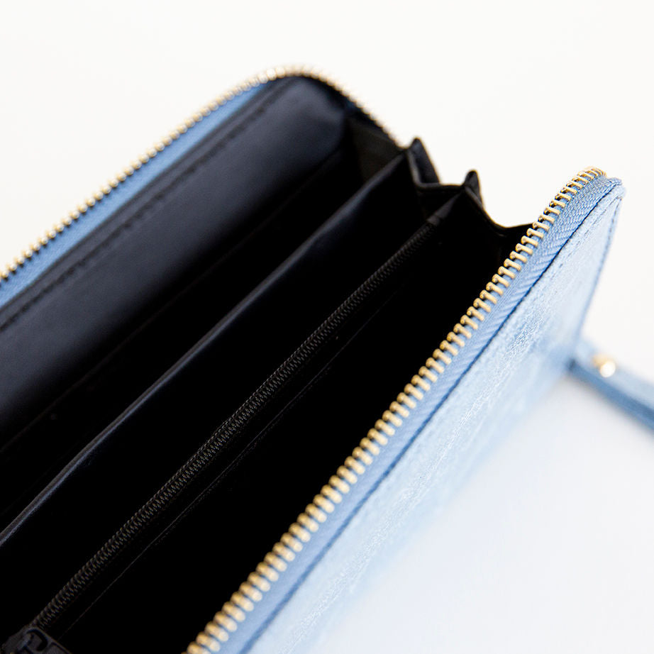 VINTAGE - blue vintage leather wallet