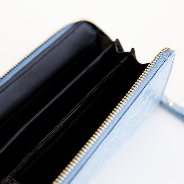 VINTAGE - blue vintage leather wallet