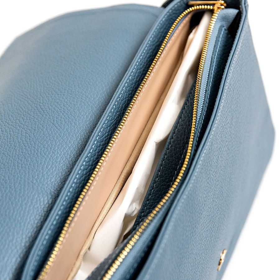FERNY IT/AM - Postman with stitching in air force blue leather