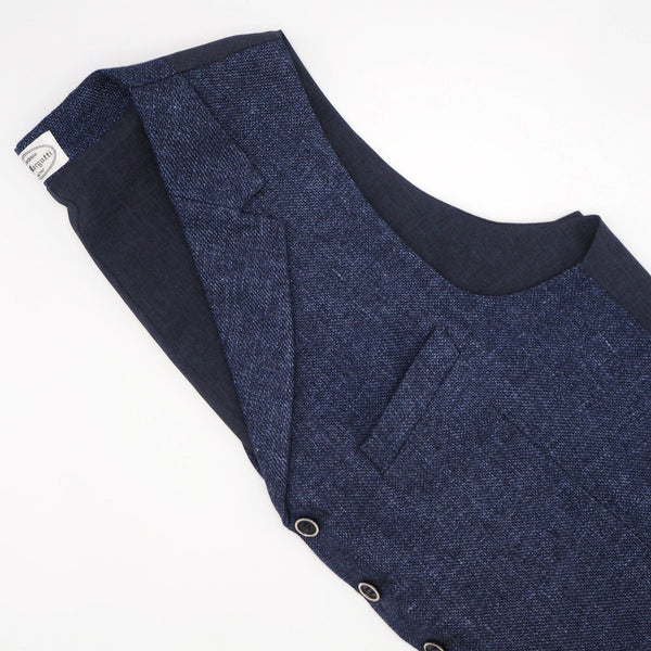 Blue vest with lapels