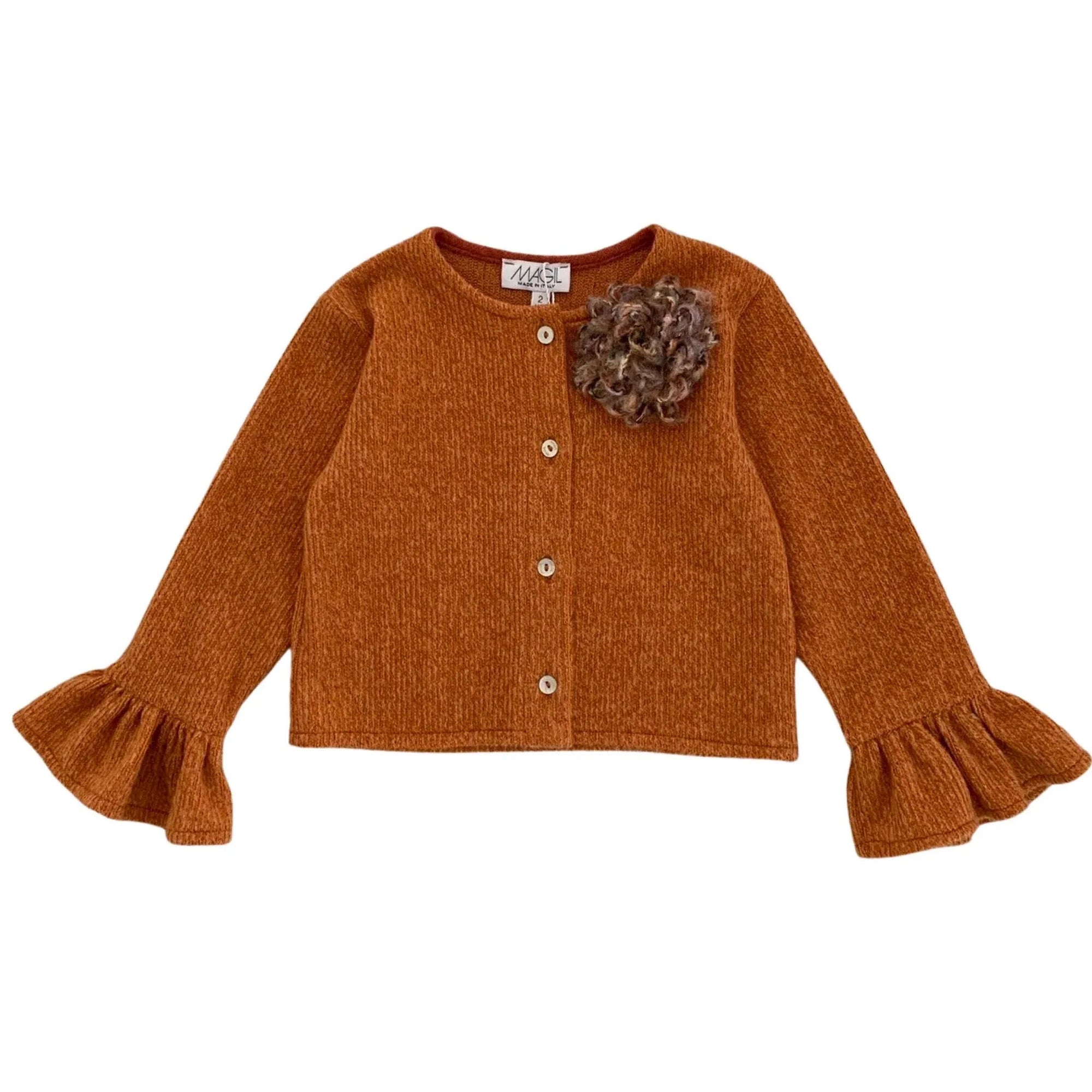 CARDIGAN SWEATER WITH POM POM