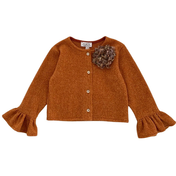 CARDIGAN SWEATER WITH POM POM