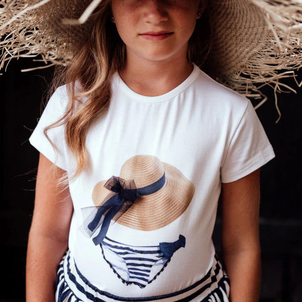 T-SHIRT STAMPA CAPPELLO E BIKINI