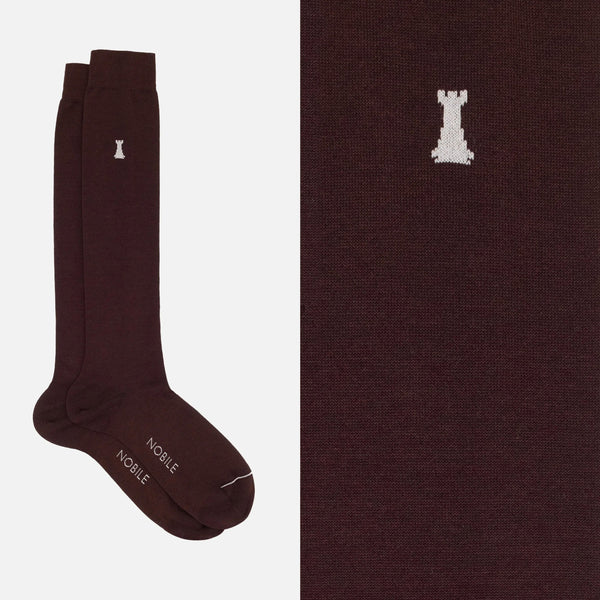 Federico II - Long solid color sock