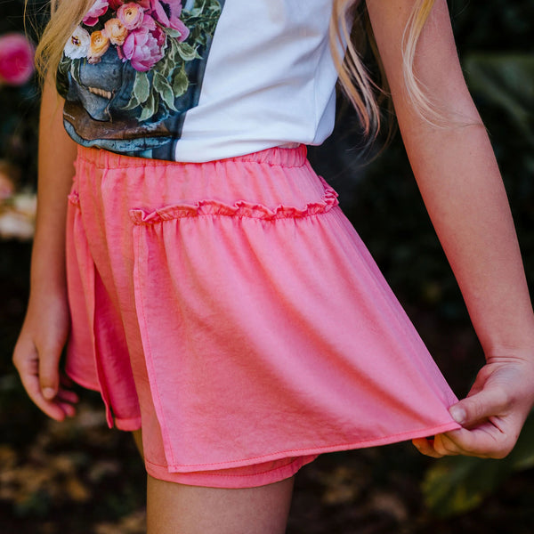 SHORTS IN MANO SETA ROSA BUBBLE