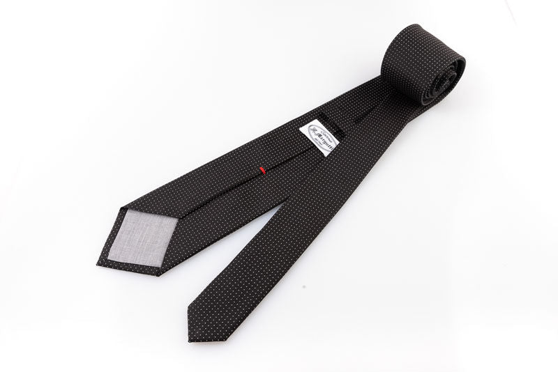 Black pure silk tie
