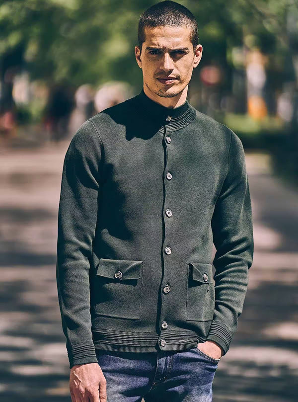 MILANO STITCH JACKET WITH POCKETS AND BUTTONS