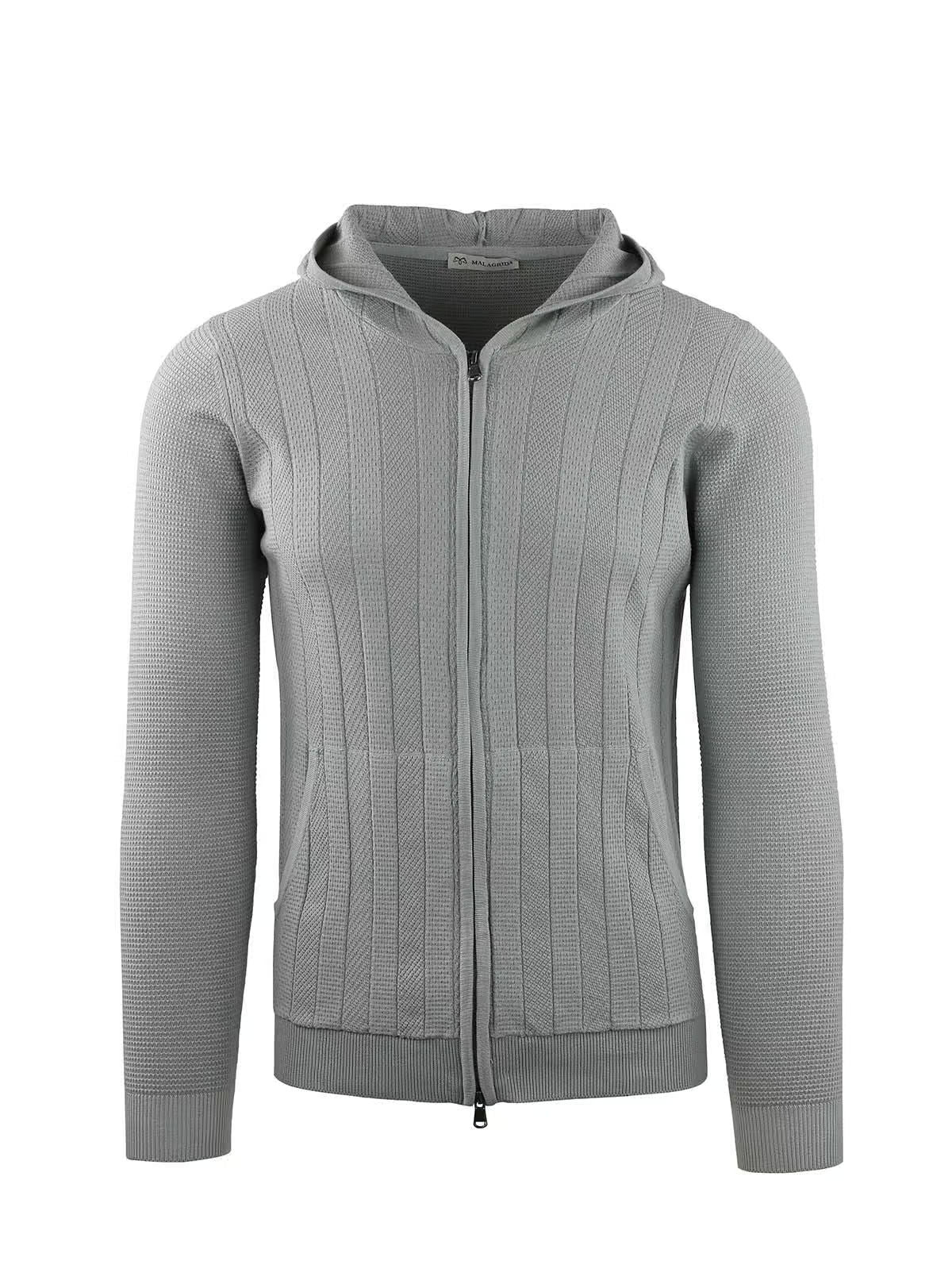 GIUBBINO CON CAPPUCCIO FULL ZIP A COSTE DOPPIA LAVORAZIONE