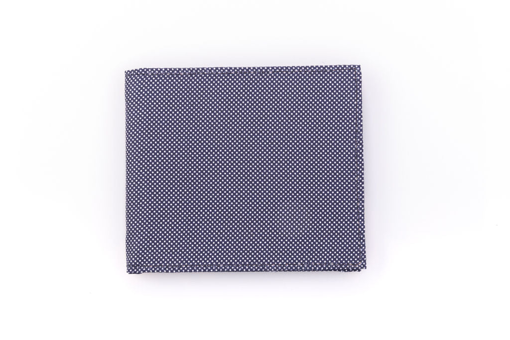 Blue card holder in pure silk