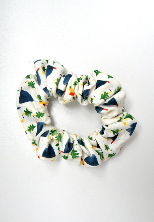 Chouchou (scrunchie) in bambù - Alpina - Palloncino blu