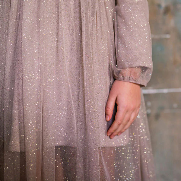 GLITTER TULLE COMBINATION DRESS