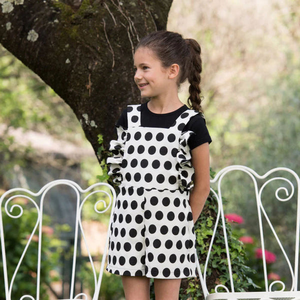BLACK POLKA DOT ROMPER