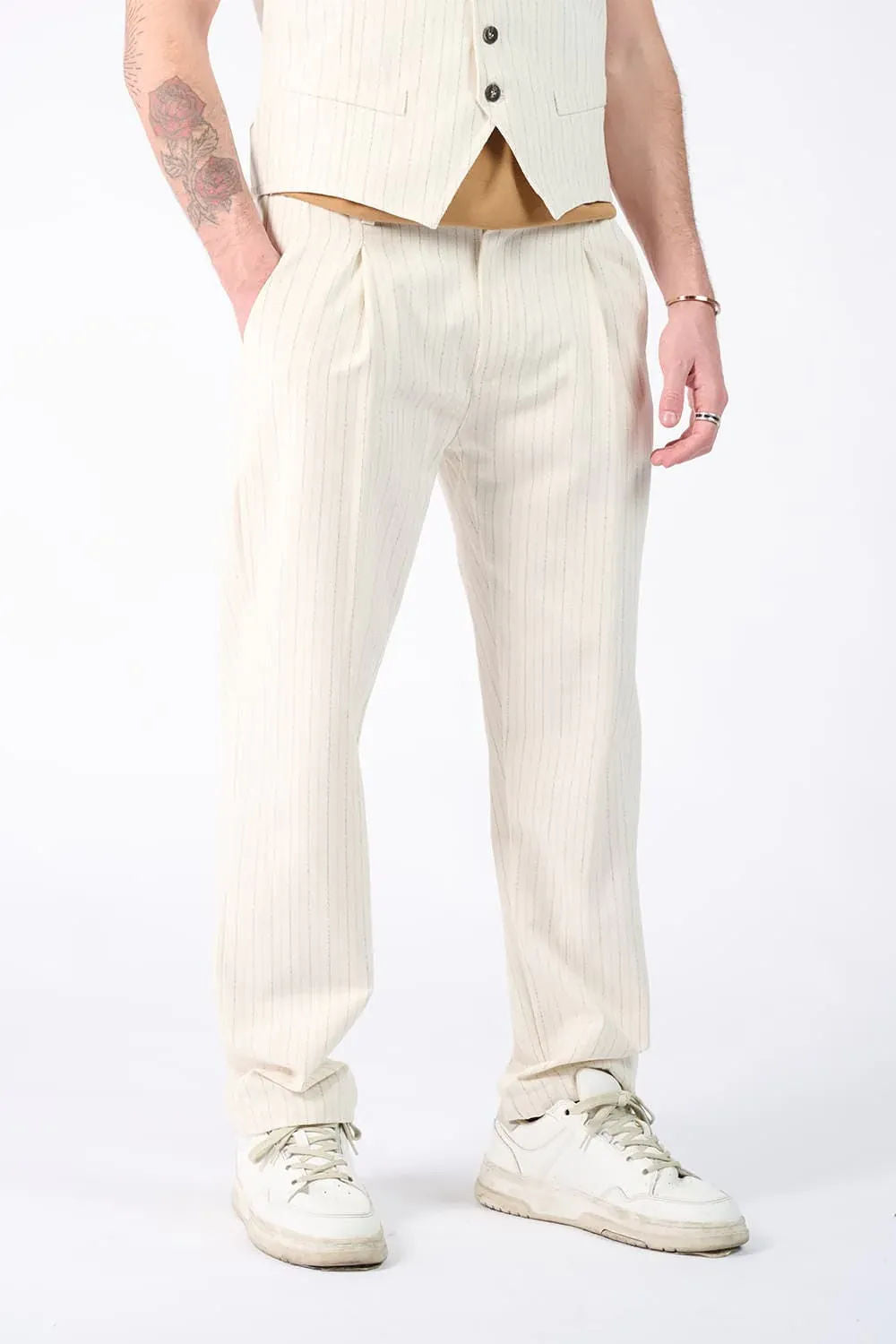 Pinstriped Trousers