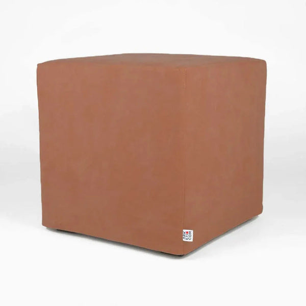 CUBE 55, Cotton Cube Footrest Pouf with Feet 55x55 h 42